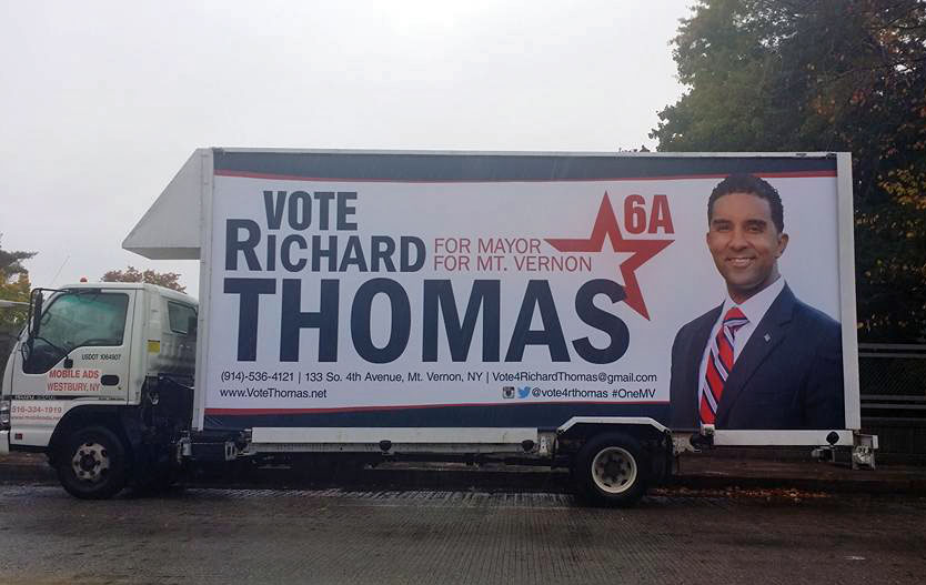 Mayoral Campaign Billboard on Truck