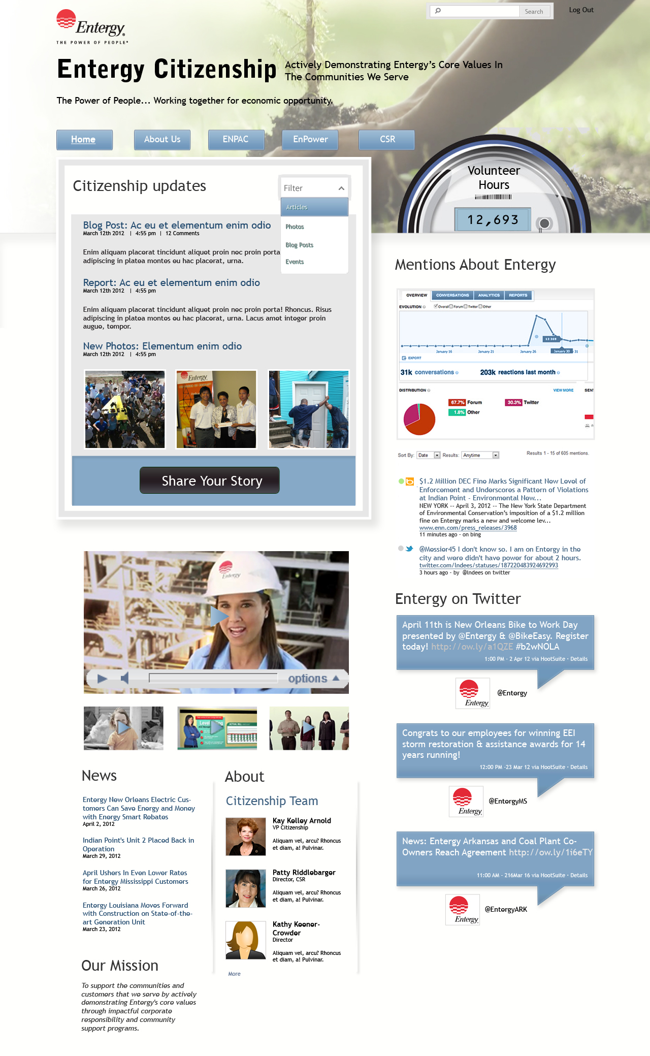 Intranet Redesign & Project Management for Energy Company
