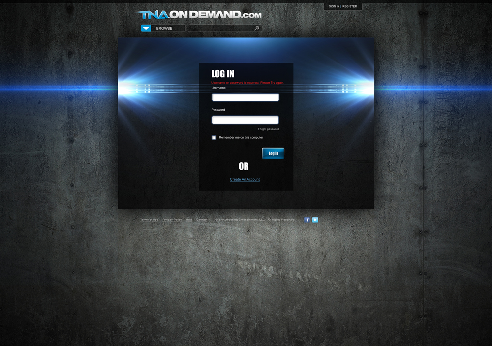 UI/UX Design for Pro Wrestling OnDemand Website