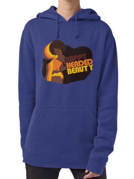 Nappy Headed Beauty - Hoodie (Pullover), Blue