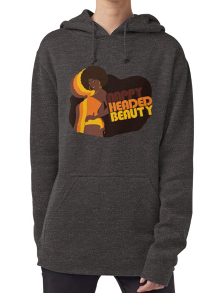 Nappy Headed Beauty - Hoodie (Pullover), Charcoal Grey