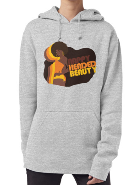 Nappy Headed Beauty - Hoodie (Pullover), Heather Grey