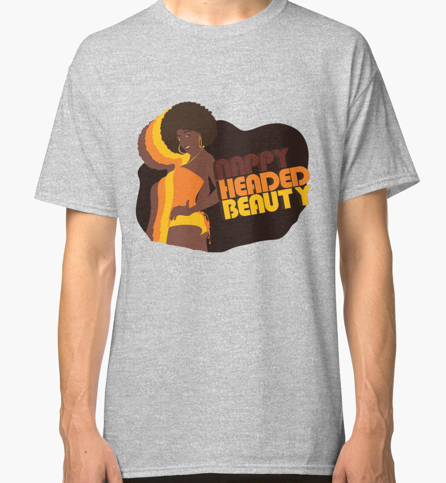 Nappy Headed Beauty Men's Classic T-Shirt, Heather Grey