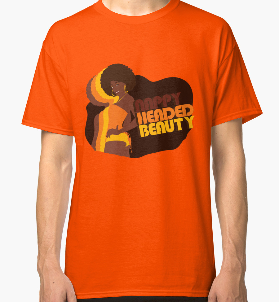 Nappy Headed Beauty Men's Classic T-Shirt, Orange