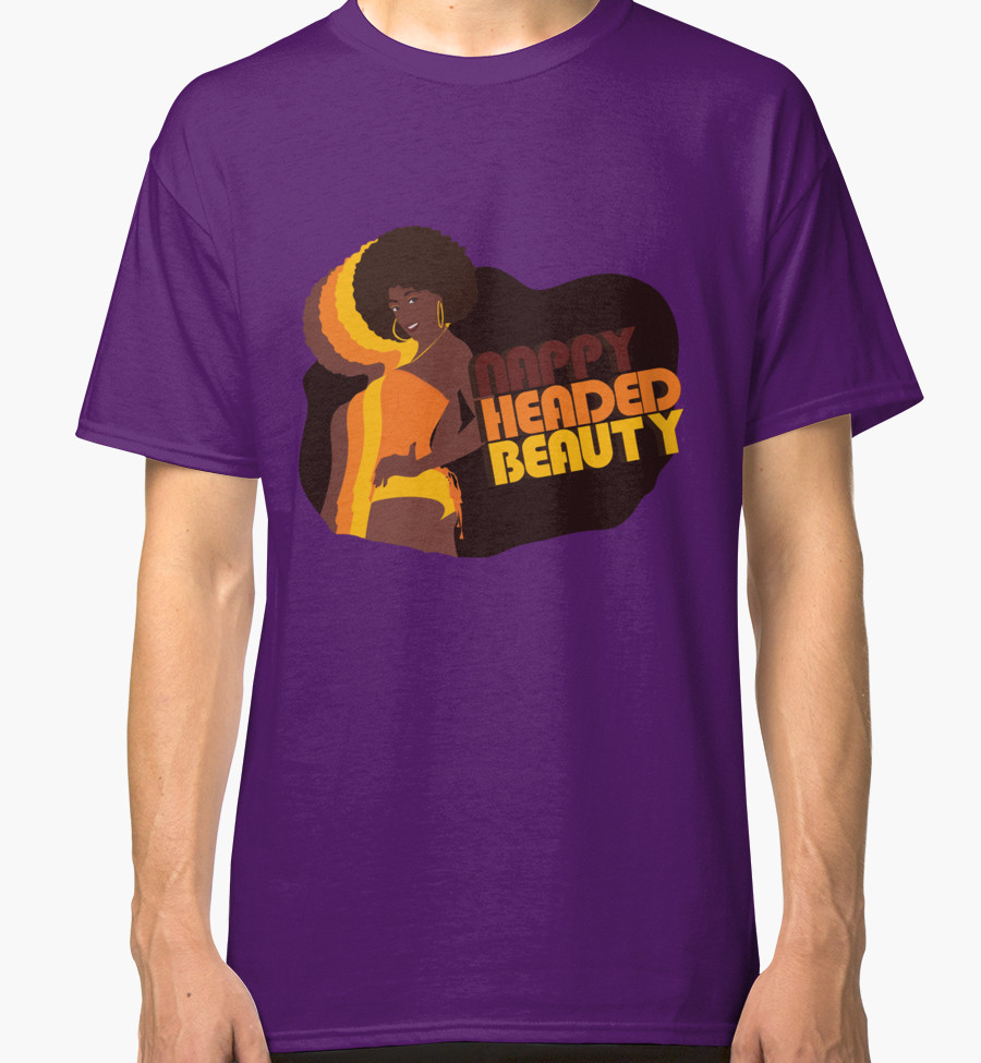 Nappy Headed Beauty Men's Classic T-Shirt, Purple