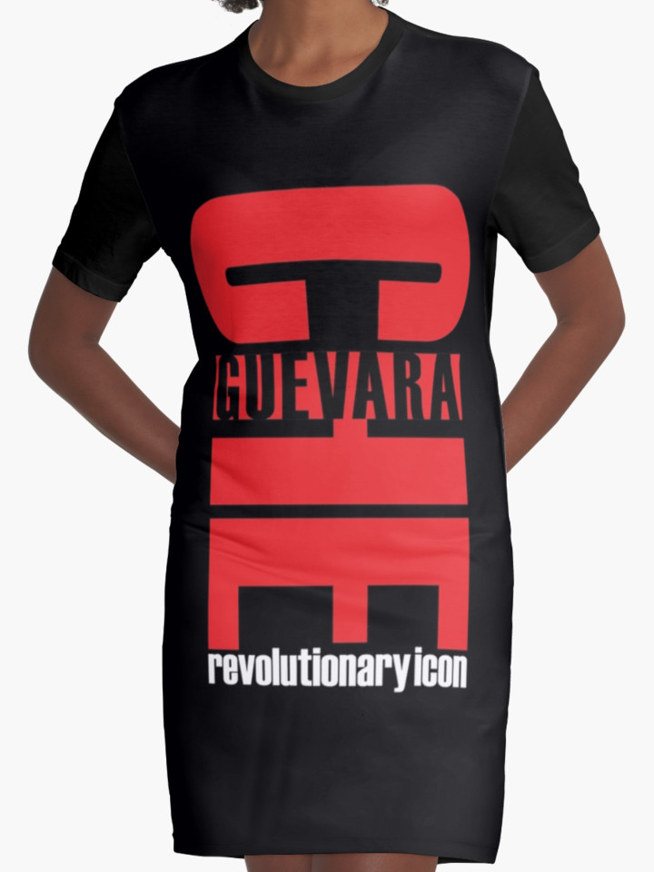 "Che Guevara: Revolutionary Icon" Graphic T-Shirt Dress (Front)