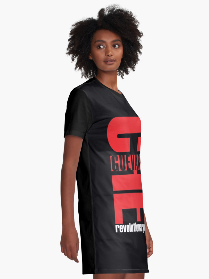 "Che Guevara: Revolutionary Icon" Graphic T-Shirt Dress (Side)
