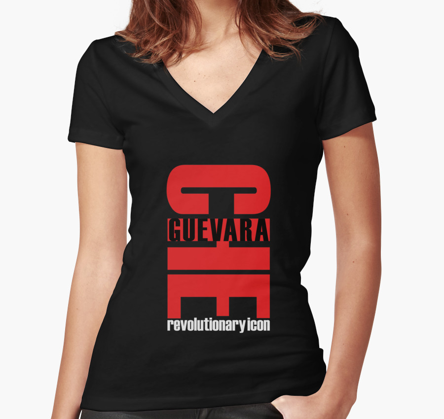 “Che Guevara: Revolutionary Icon” Women’s Fitted V-Neck T-Shirt