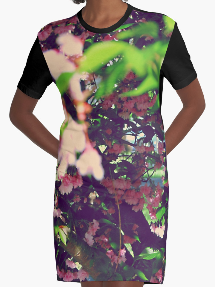 “Evidence of Spring” Graphic T-Shirt Dress