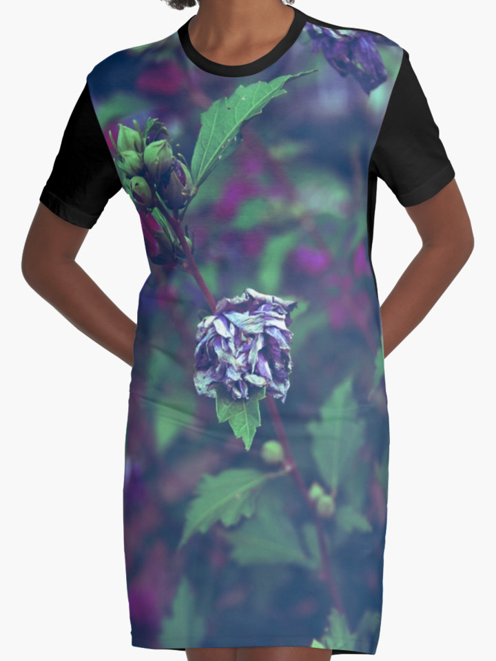 “In My Father’s Garden II” Graphic T-Shirt Dress