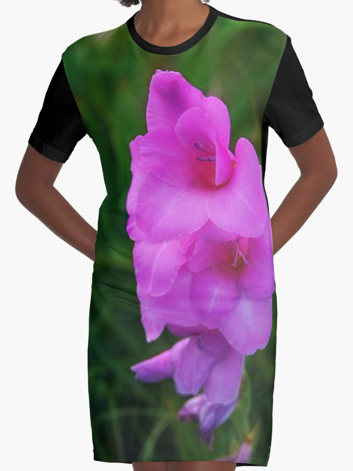 “In My Father’s Garden IV” Graphic T-Shirt Dress