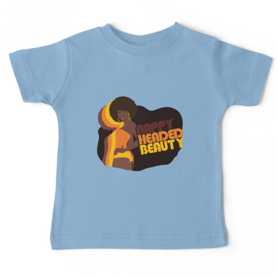 Nappy Headed Beauty - Baby T-Shirt, Light Blue