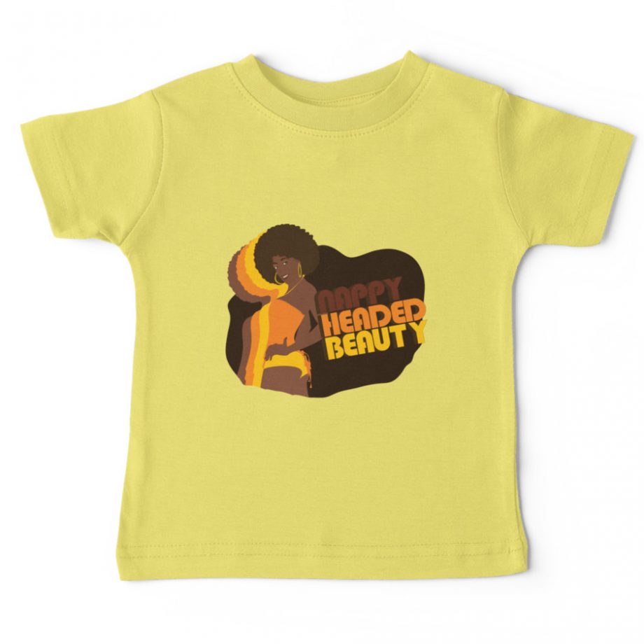 Nappy Headed Beauty - Baby T-Shirt, Light Yellow