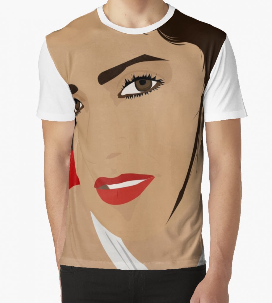 Salma Hayek - Men's Graphic T-Shirt, White
