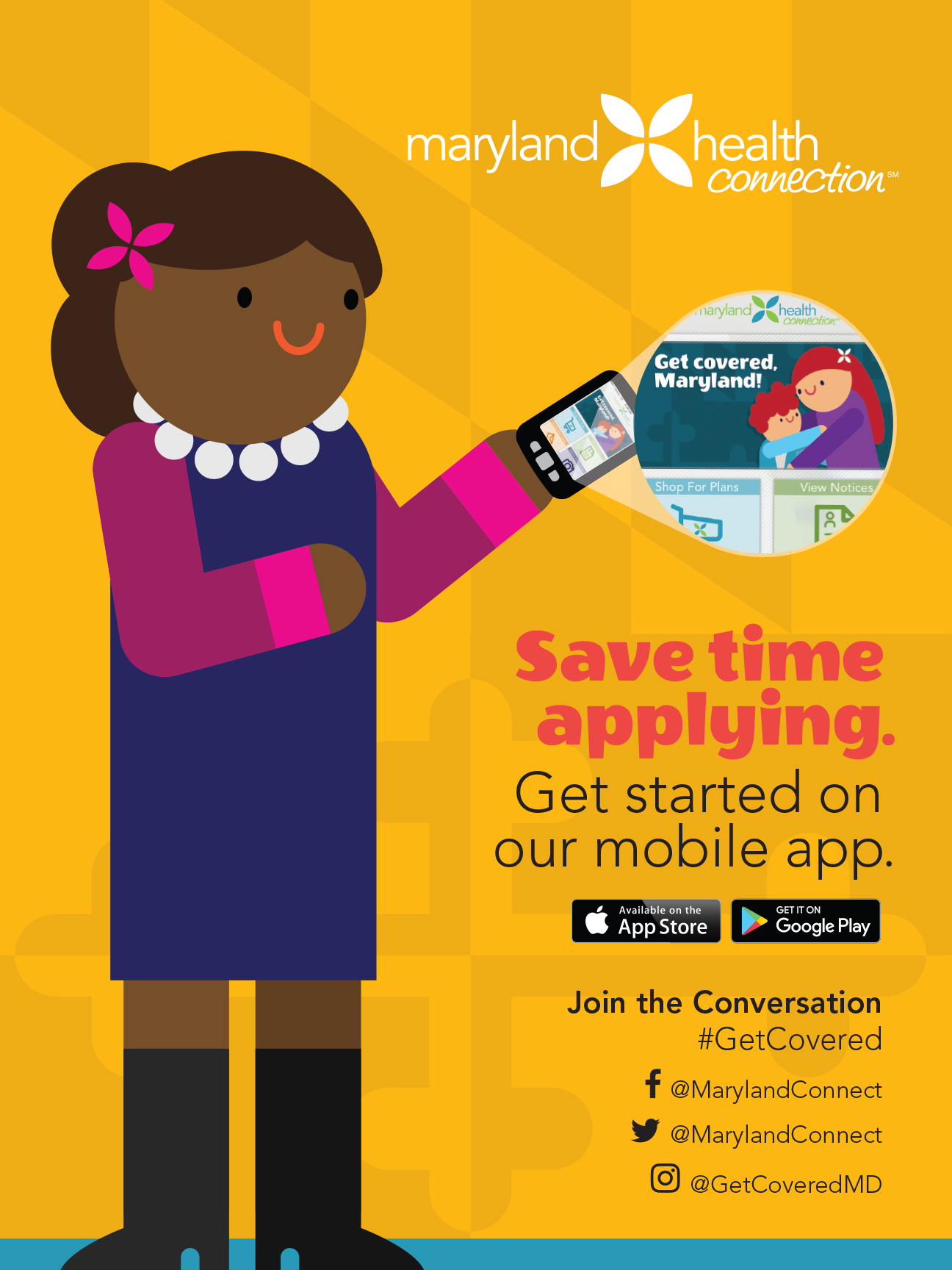 Maryland Health Connection Mobile App Poster