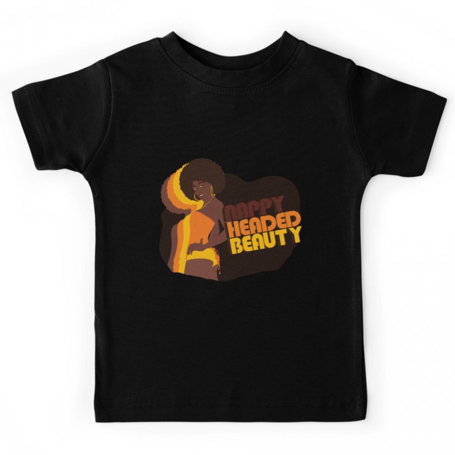 Nappy Headed Beauty - Kids T-Shirt, Black