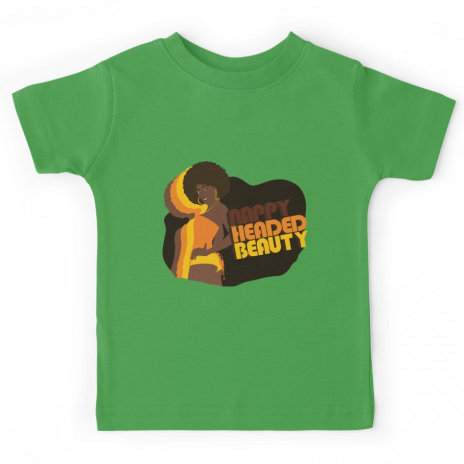 Nappy Headed Beauty - Kids T-Shirt, Green