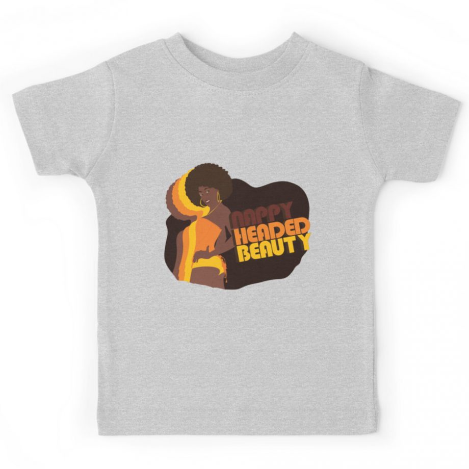 Nappy Headed Beauty - Kids T-Shirt, Heather Grey