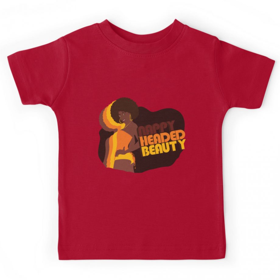 Nappy Headed Beauty - Kids T-Shirt, Red