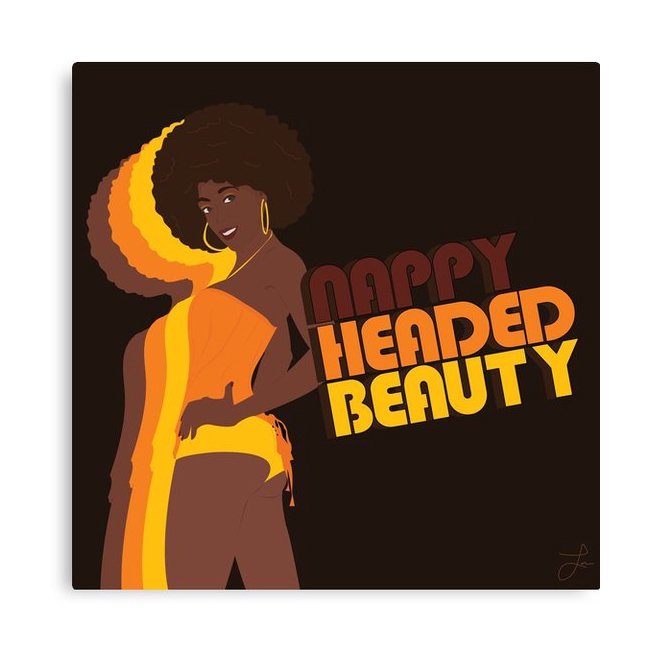 "Nappy Headed Beauty" Canvas Print