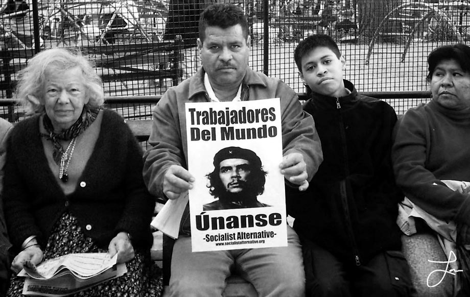 Trabajadores Del Mundo, Immigration Rally NYC, May 2006 by Lanaé