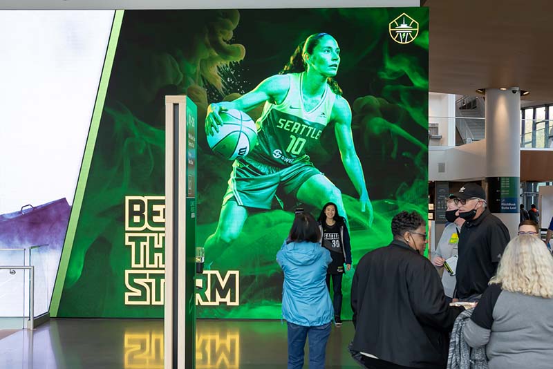 Seattle Storm "Be The Storm" Activation at Climate Pledge Arena