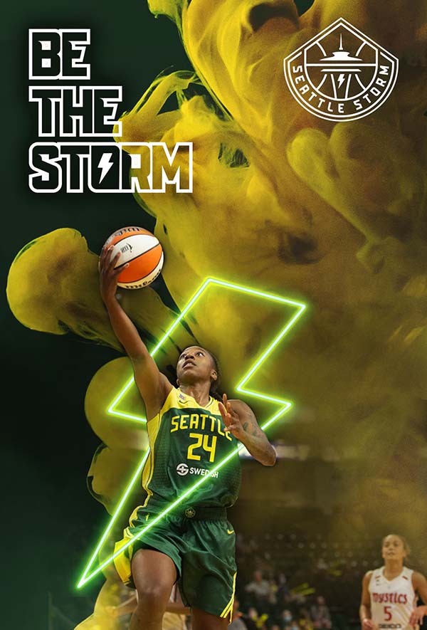 Seattle Storm - "Be The Storm" Campaign Poster featuring Jewell Loyd