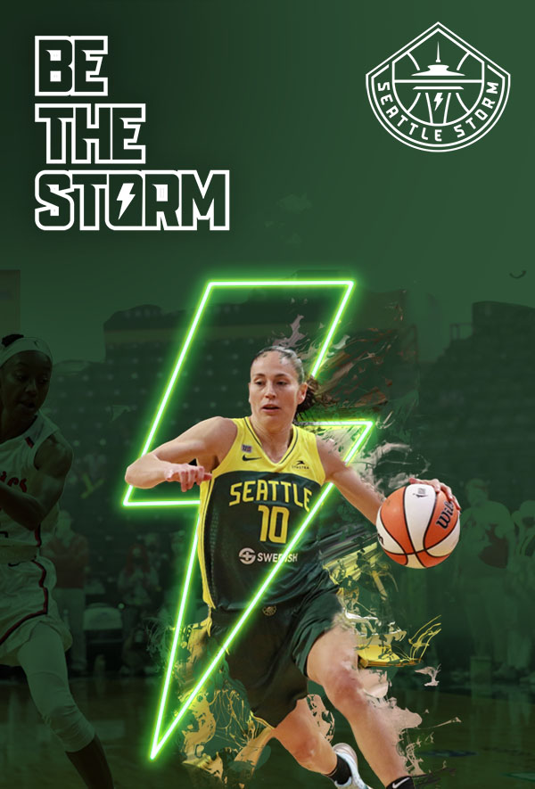 Seattle Storm - "Be The Storm" Campaign Poster featuring Sue Bird
