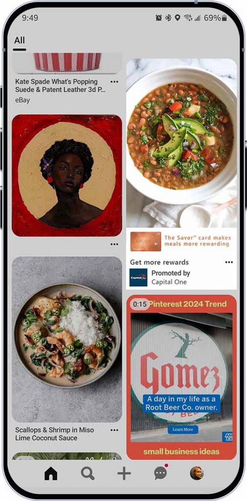 Capital One Savor™ Card Pinterest Ad with soup