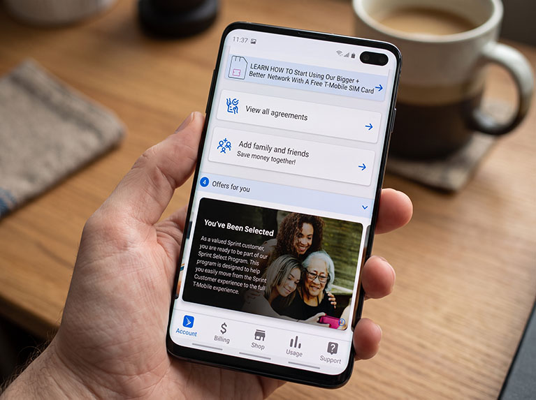 UX, Art Direction & Design: In-App Promo for Sprint Select