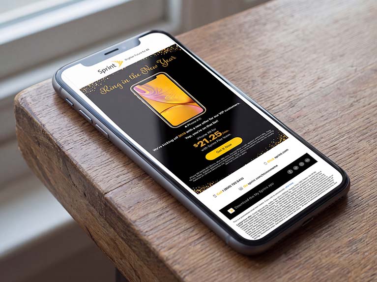 UX, Art Direction & Animation: iPhone & LG Promo Email Campaign