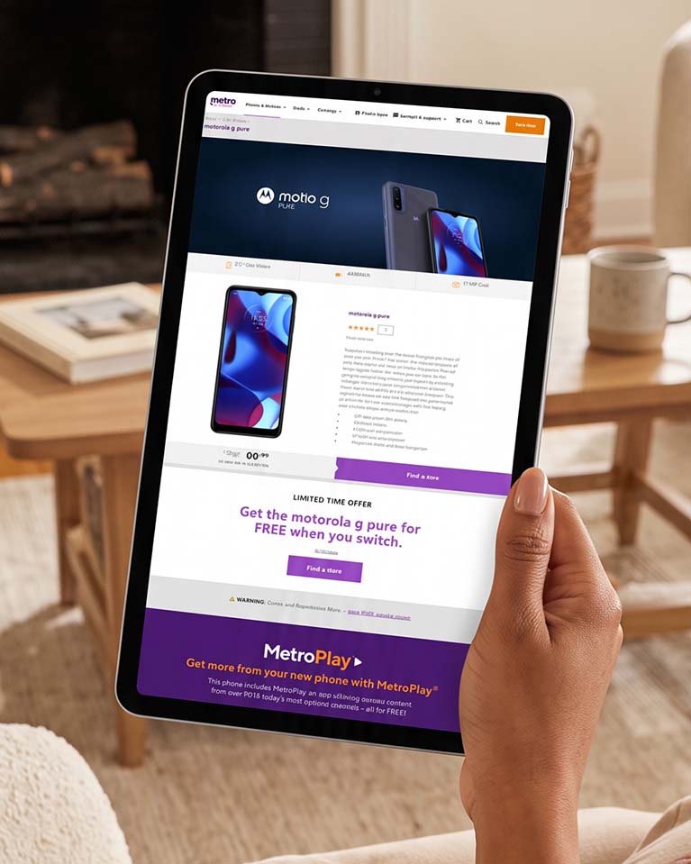 UX, Art Direction & Design: Product Launches at Metro by T-Mobile