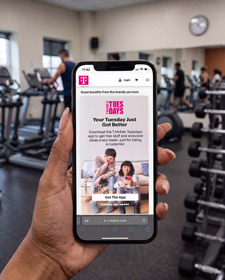 T-Mobile Tuesdays promotional tile design for a partnerships with various brands